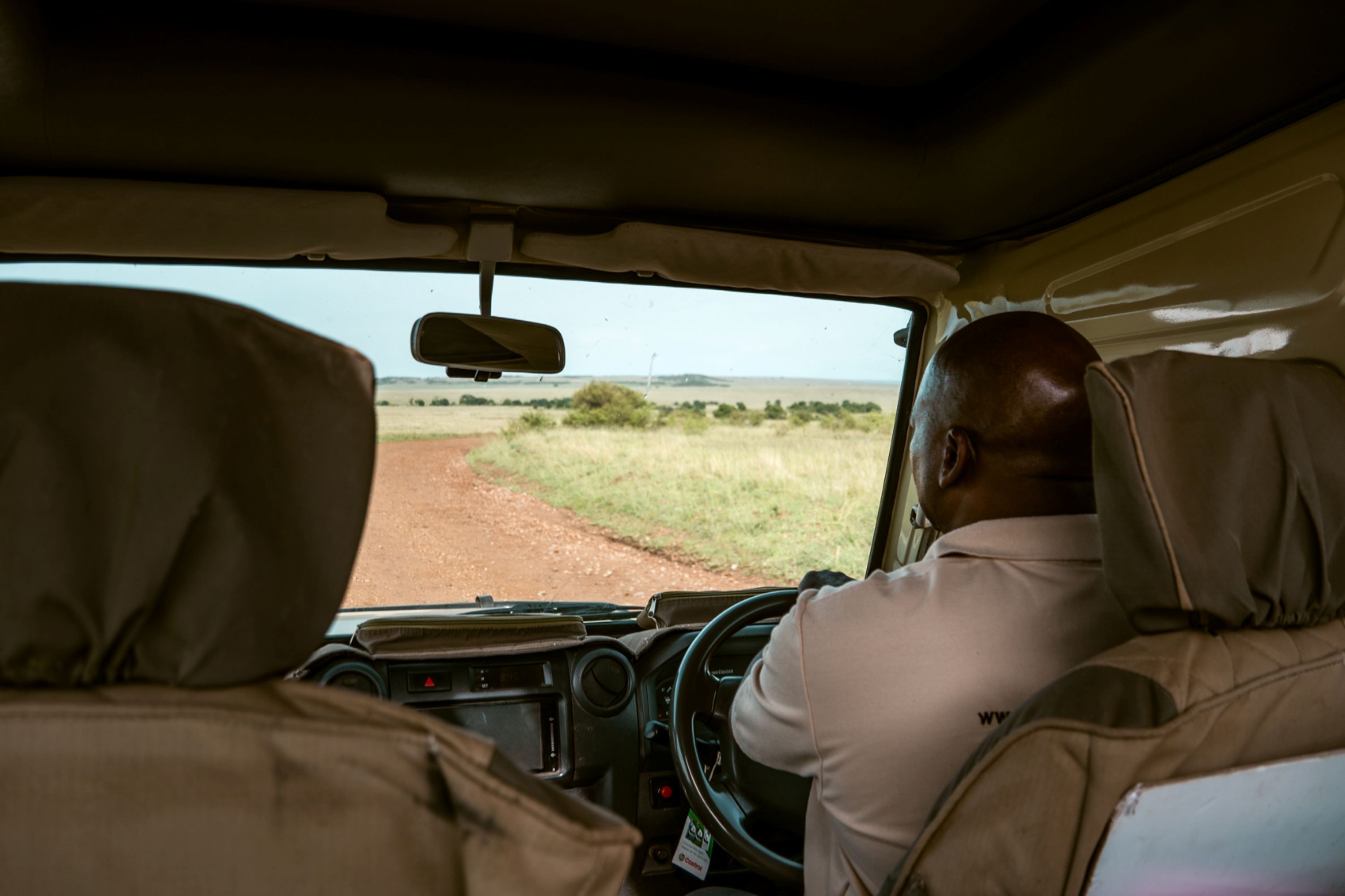 Guide in jeep