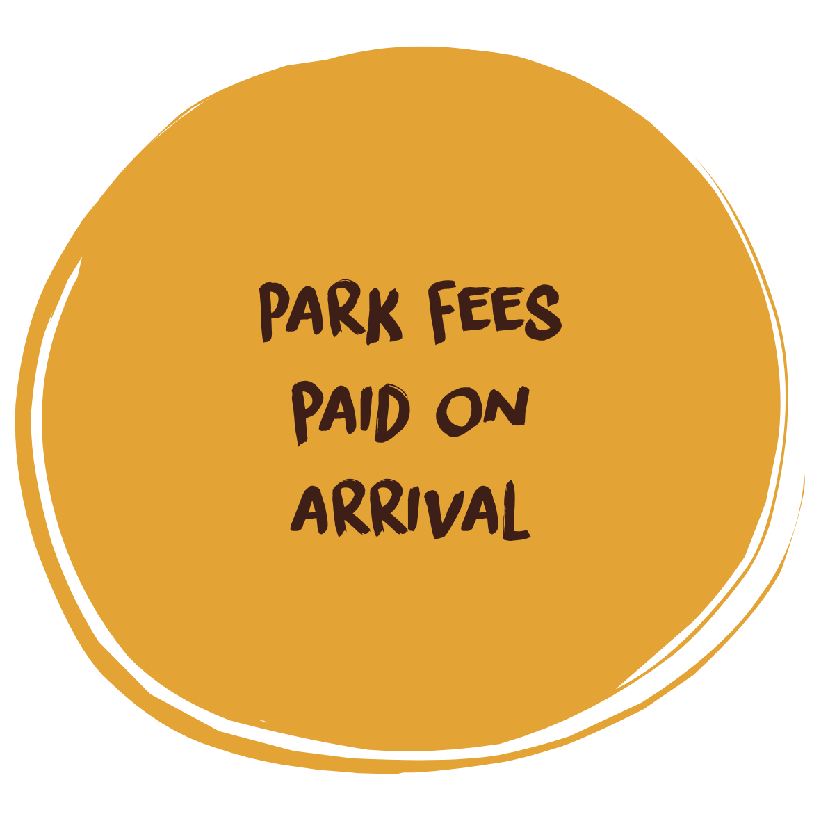 Park fees paid on arrival